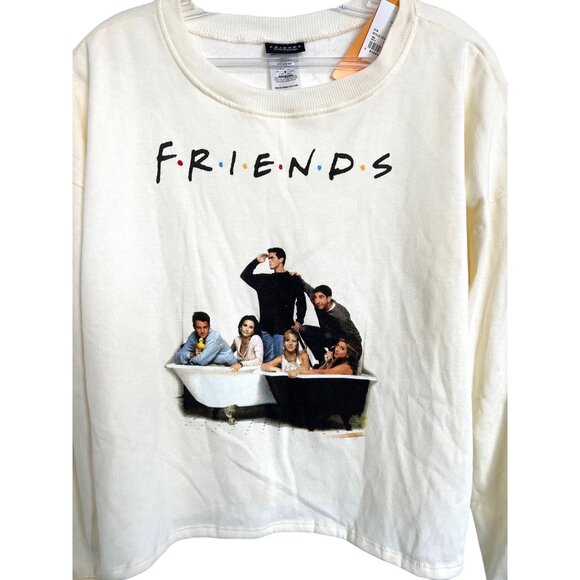 Friends Cream Colored Bathtub Graphic Sweatshirt - Picture 3 of 4